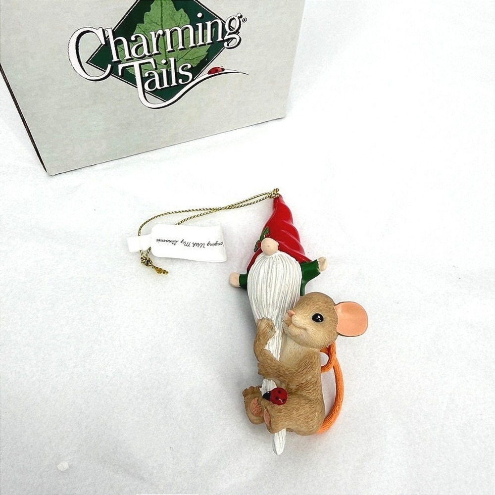 Christmas Ornament Gnome Mouse Hanging With My Gnomie Holiday Charming Tails